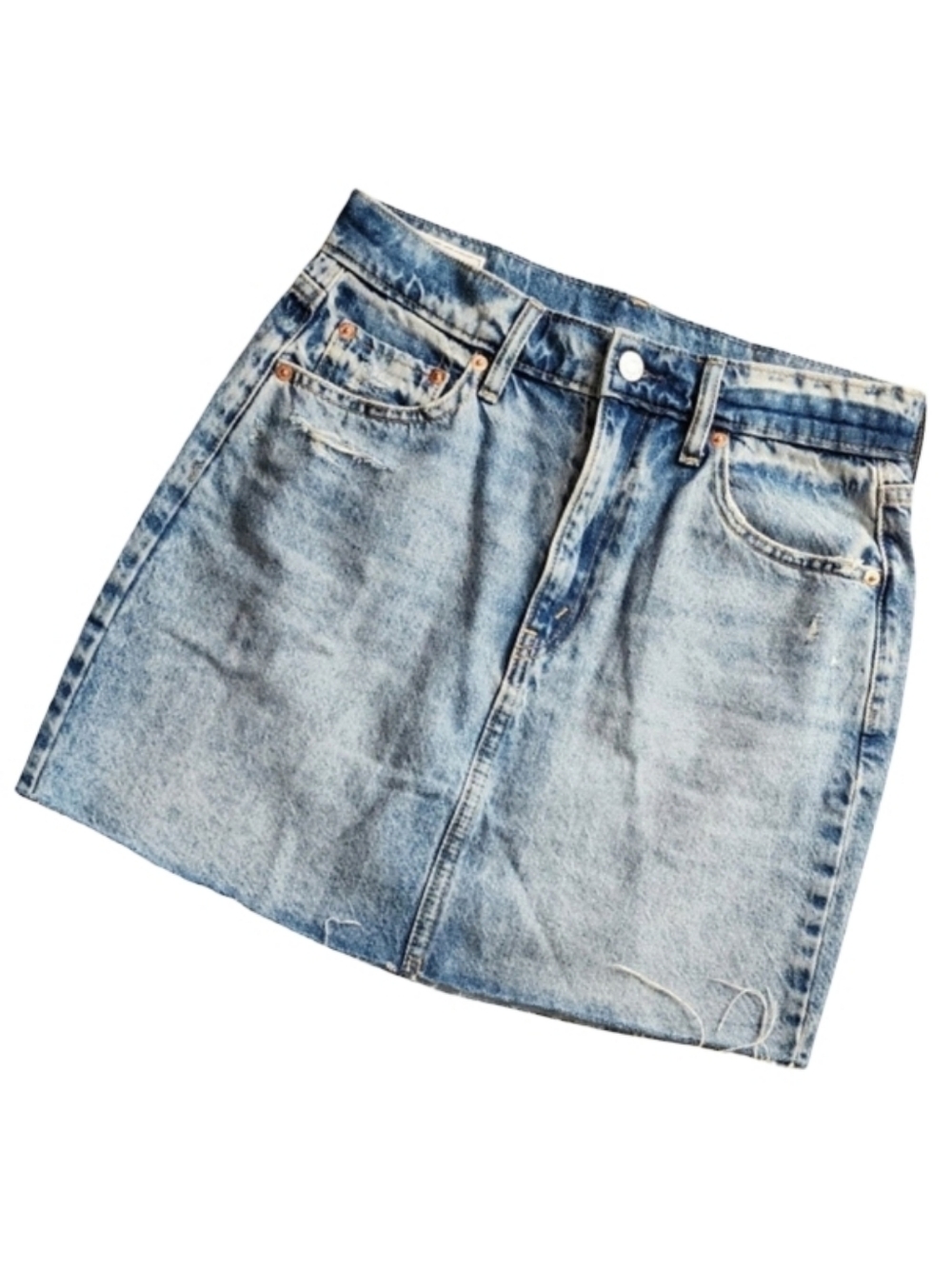 Gap Icon‎ Denim Distressed Mini Skirt 24" XS